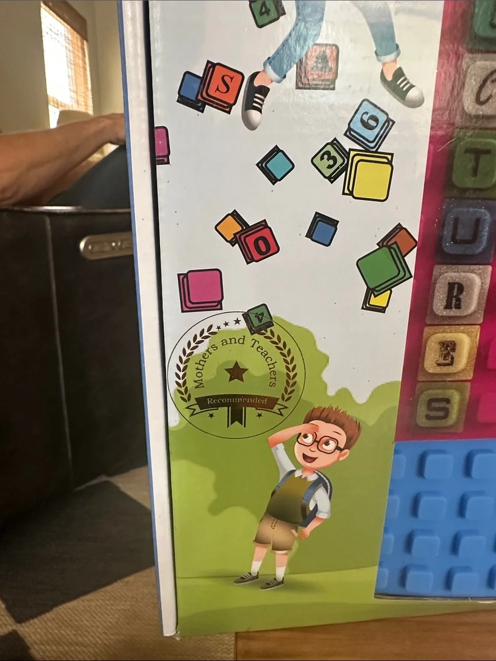 WAFF Play Mat Building Tile Set with bag color numbers games emoji words new